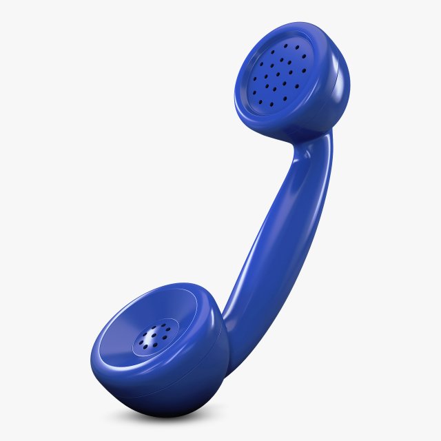 retro telephone handset v 1 3D Model .c4d .max .obj .3ds .fbx .stl .blend 