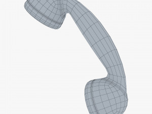 retro telephone handset v 1 3D Model