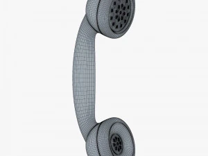 retro telephone handset v 1 3D Model