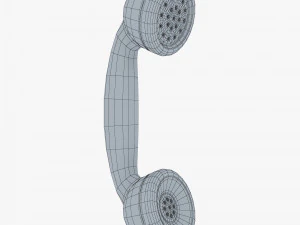 retro telephone handset v 1 3D Model
