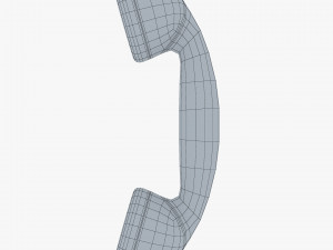 retro telephone handset v 1 3D Model