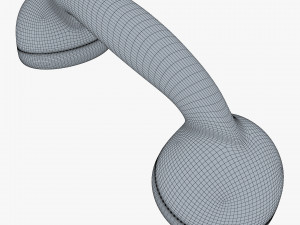 retro telephone handset v 1 3D Model
