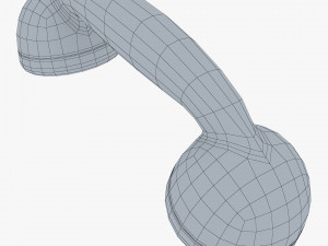 retro telephone handset v 1 3D Model