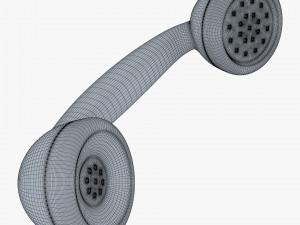 retro telephone handset v 1 3D Model