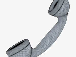retro telephone handset v 1 3D Model