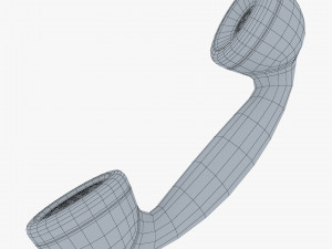 retro telephone handset v 1 3D Model