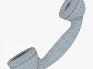 retro telephone handset v 1 3D Model
