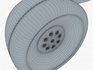 retro telephone handset v 1 3D Model