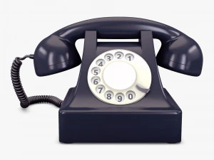retro telephone v 1 3D Model