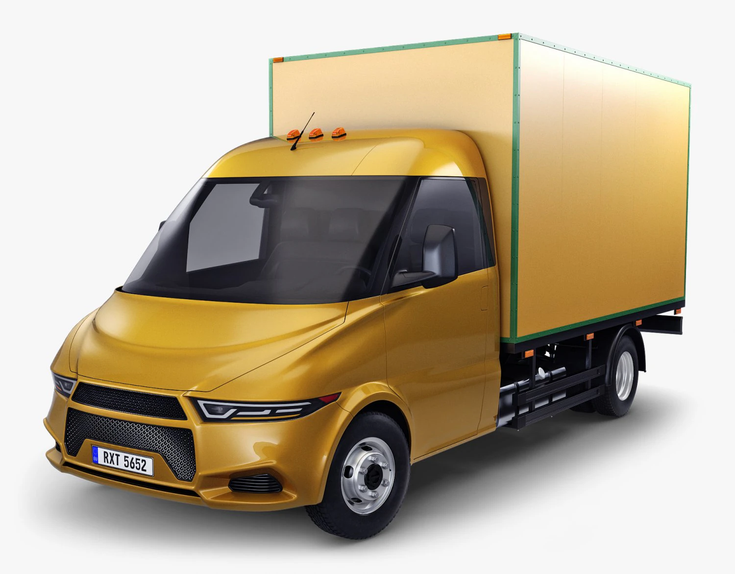 generic box truck v 1 3D Model .c4d .max .obj .3ds .fbx .stl .blend