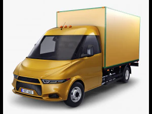 일반 박스 트럭 v 1 3D 모델