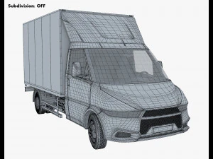generic box truck v 2 3D Model