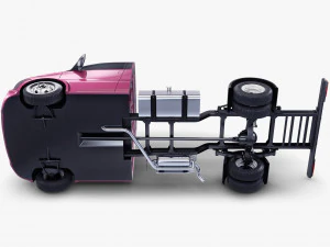 generic truck chassis frame v 1 3D Model