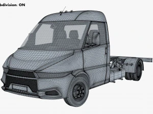 generic truck chassis frame v 1 3D Model