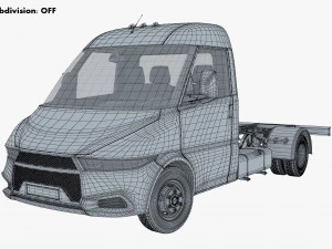 generic truck chassis frame v 1 3D Model
