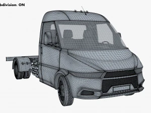 generic truck chassis frame v 1 3D Model