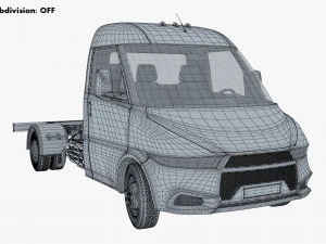 generic truck chassis frame v 1 3D Model