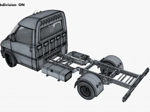generic truck chassis frame v 1 3D Model