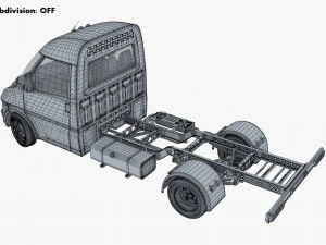 generic truck chassis frame v 1 3D Model