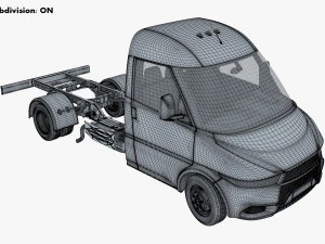 generic truck chassis frame v 1 3D Model