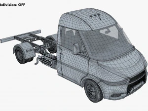 generic truck chassis frame v 1 3D Model