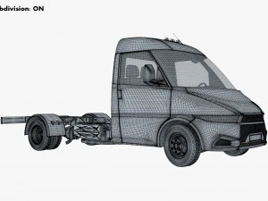 generic truck chassis frame v 1 3D Model