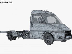 generic truck chassis frame v 1 3D Model