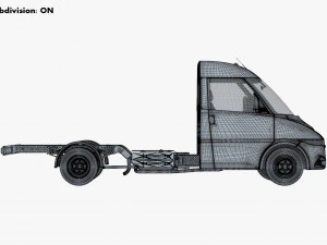 generic truck chassis frame v 1 3D Model