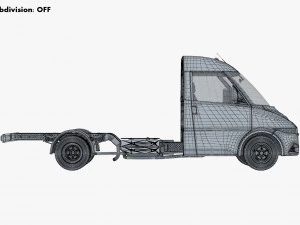 generic truck chassis frame v 1 3D Model