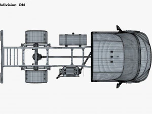 generic truck chassis frame v 1 3D Model