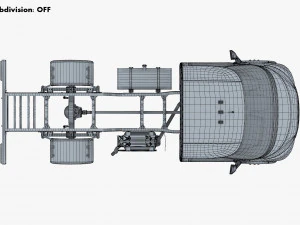 generic truck chassis frame v 1 3D Model