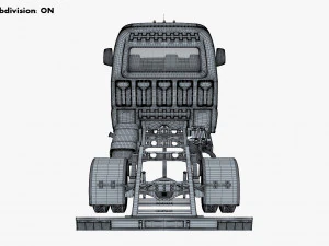 generic truck chassis frame v 1 3D Model