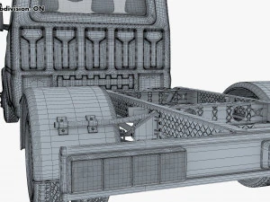 generic truck chassis frame v 1 3D Model