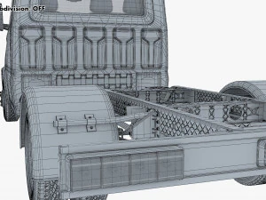 generic truck chassis frame v 1 3D Model