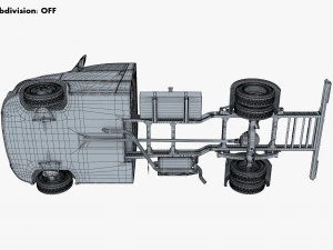 generic truck chassis frame v 1 3D Model