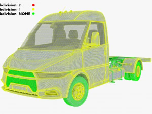 generic truck chassis frame v 1 3D Model