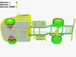 generic truck chassis frame v 1 3D Model