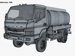 mitsubishi fuso canter 4x4 tanker 2016 Modèle 3D