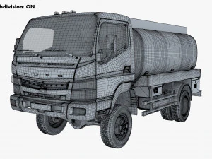 mitsubishi fuso canter 4x4 tanque 2016 Modelo 3D