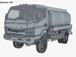 mitsubishi fuso canter 4x4 tanque 2016 Modelo 3D