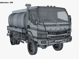 mitsubishi fuso canter 4x4 tanque 2016 Modelo 3D