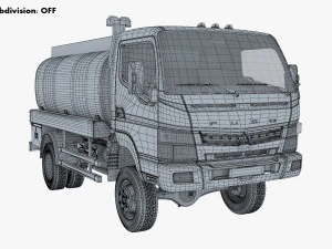 mitsubishi fuso canter 4x4 tanque 2016 Modelo 3D