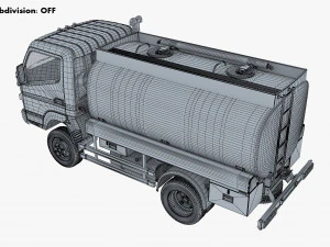 mitsubishi fuso canter 4x4 tanque 2016 Modelo 3D