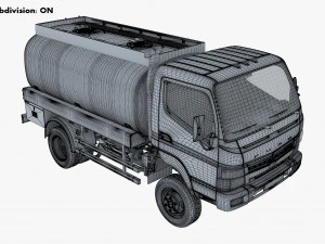mitsubishi fuso canter 4x4 tanque 2016 Modelo 3D