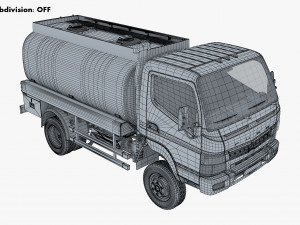mitsubishi fuso canter 4x4 tanker 2016 Modèle 3D