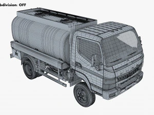 mitsubishi fuso canter 4x4 tanque 2016 Modelo 3D