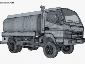 mitsubishi fuso canter 4x4 tanker 2016 Modèle 3D
