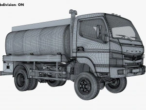mitsubishi fuso canter 4x4 tanque 2016 Modelo 3D