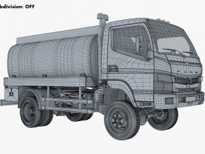 mitsubishi fuso canter 4x4 tanker 2016 Modèle 3D