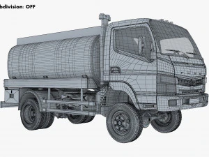 mitsubishi fuso canter 4x4 tanque 2016 Modelo 3D